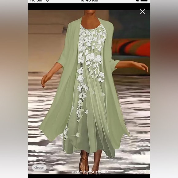 Two piece Light In The Box party dress. Never worn. NWOT - Picture 6 of 8